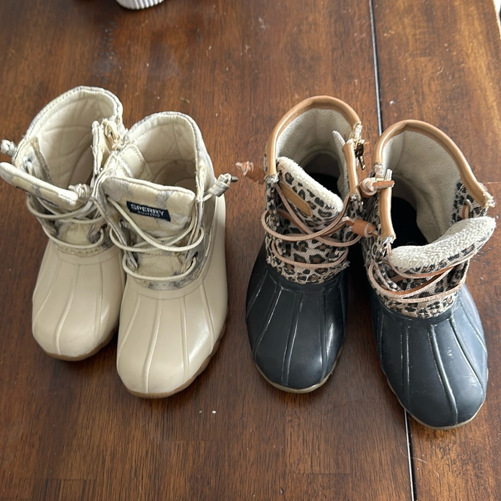 Sperry duck boots toddler size 10